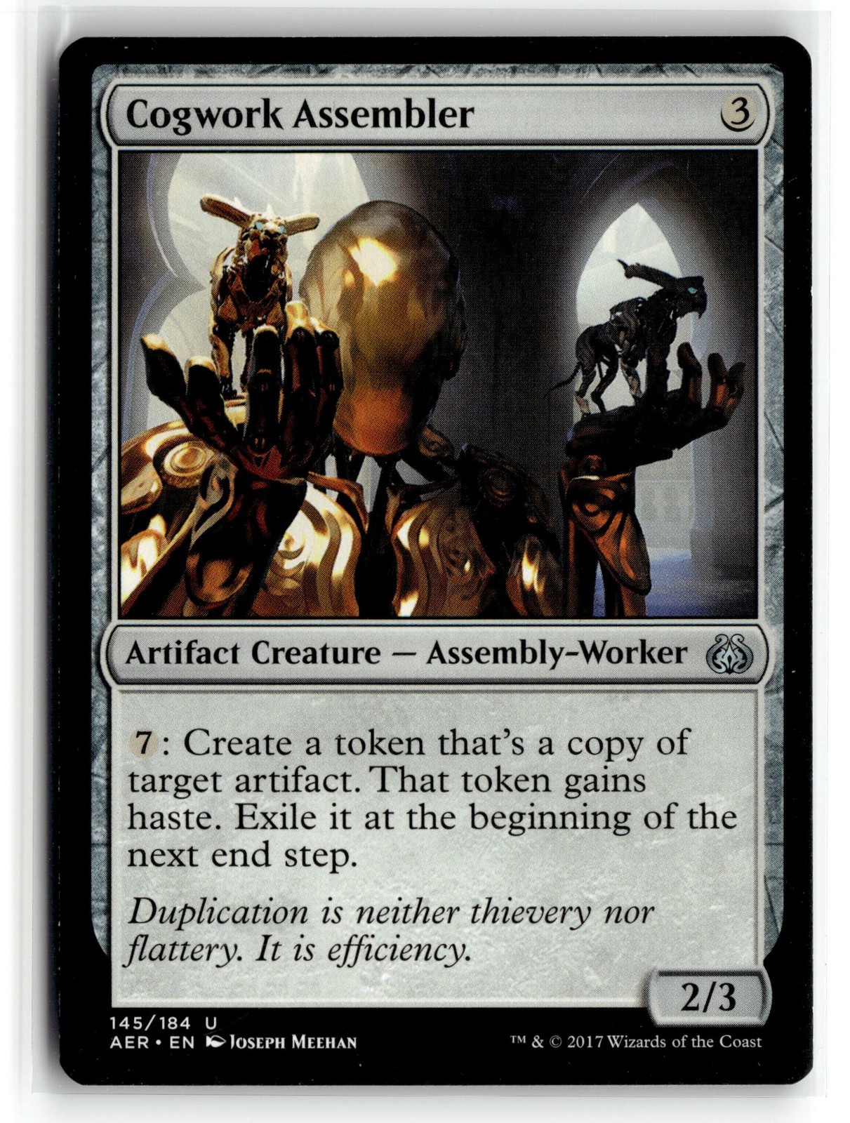 MAGIC TG: Aether Revolt #145 Cogwork Assembler- Uncommon.M2A