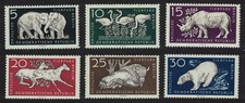 Birds Wild animals Berlin Zoo Garden 6v GDR 1956 MNH SG#E287-E292