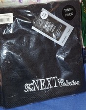 2 Next Collection  hand Towels - black - brand new 