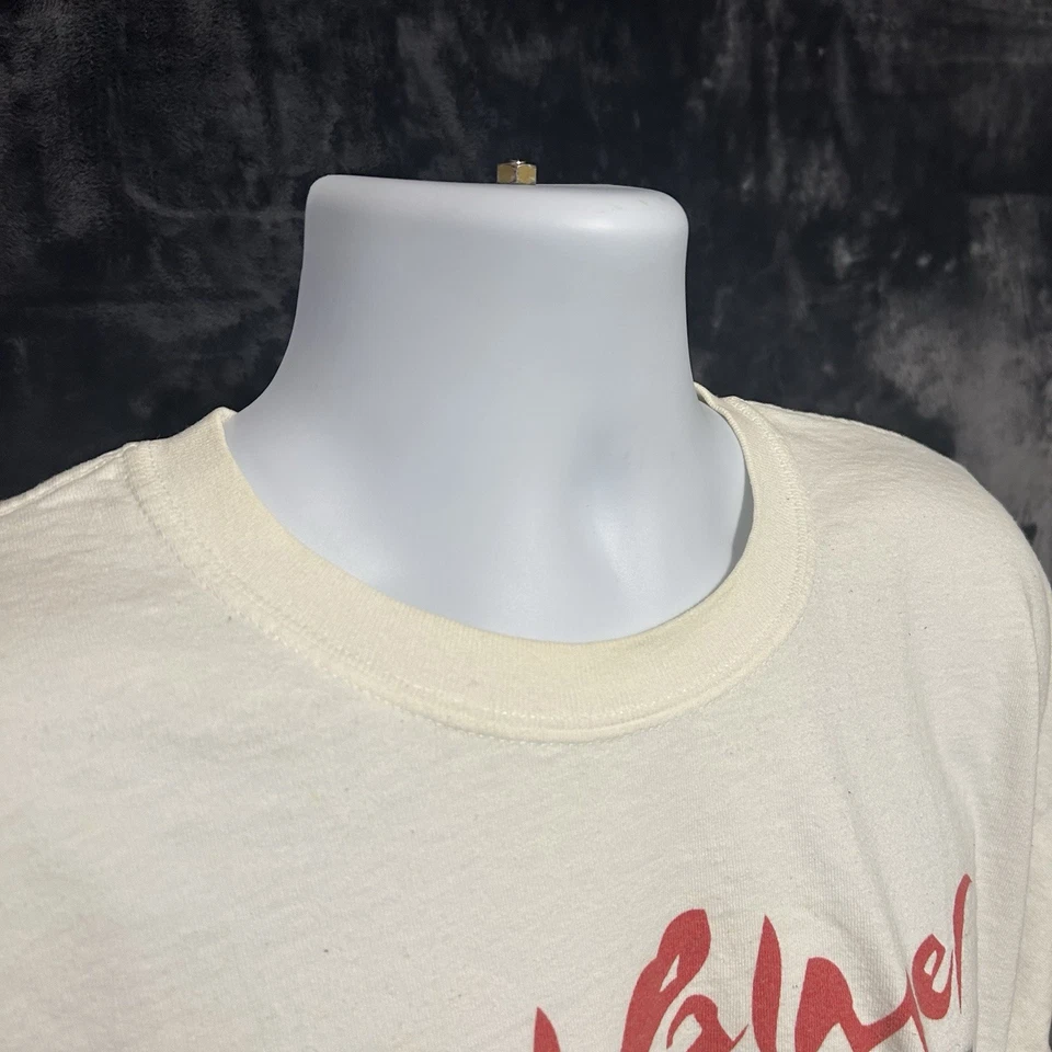 Camisa Carl Palmer Working Live Hombres XL Blanca Manga Corta Inglés Drummer Rock Foto 4 de 4