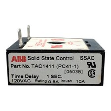 ABB Solid State Control Time Delay 1sec 115v Coil TAC1411 (PC41-4)