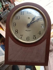 vintage victor electric mantle clock tombstone Works!
