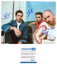 ‘Half Alive’ Full Band Signed 8x10 Photo 'Josh, Brett, & J. Tyler' ACOA