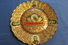Altes  Zigarren  Banderolen  Glas-Wandteller aus den 60er Jahren