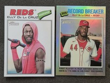 2026 Topps Heritage 2 card Lot of Elly De La Cruz Image Variation and Refractor 