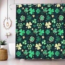 Lutto St Patricks Day Shower Curtain, 72"W x 72"L (Pack of 2), Green