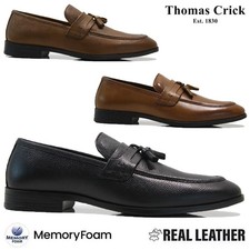 MENS LEATHER TASSELL MOCCASIN LOAFERS SMART CASUAL FORMAL PARTY DRESS WORK SHOES