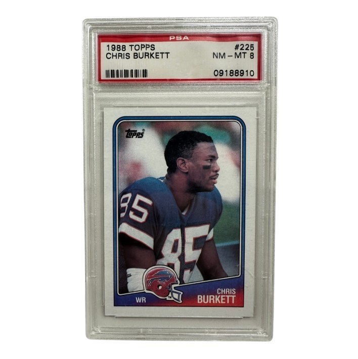 Chris Burkett 1988 Topps 225 Rookie PSA 8 Buffalo Bills