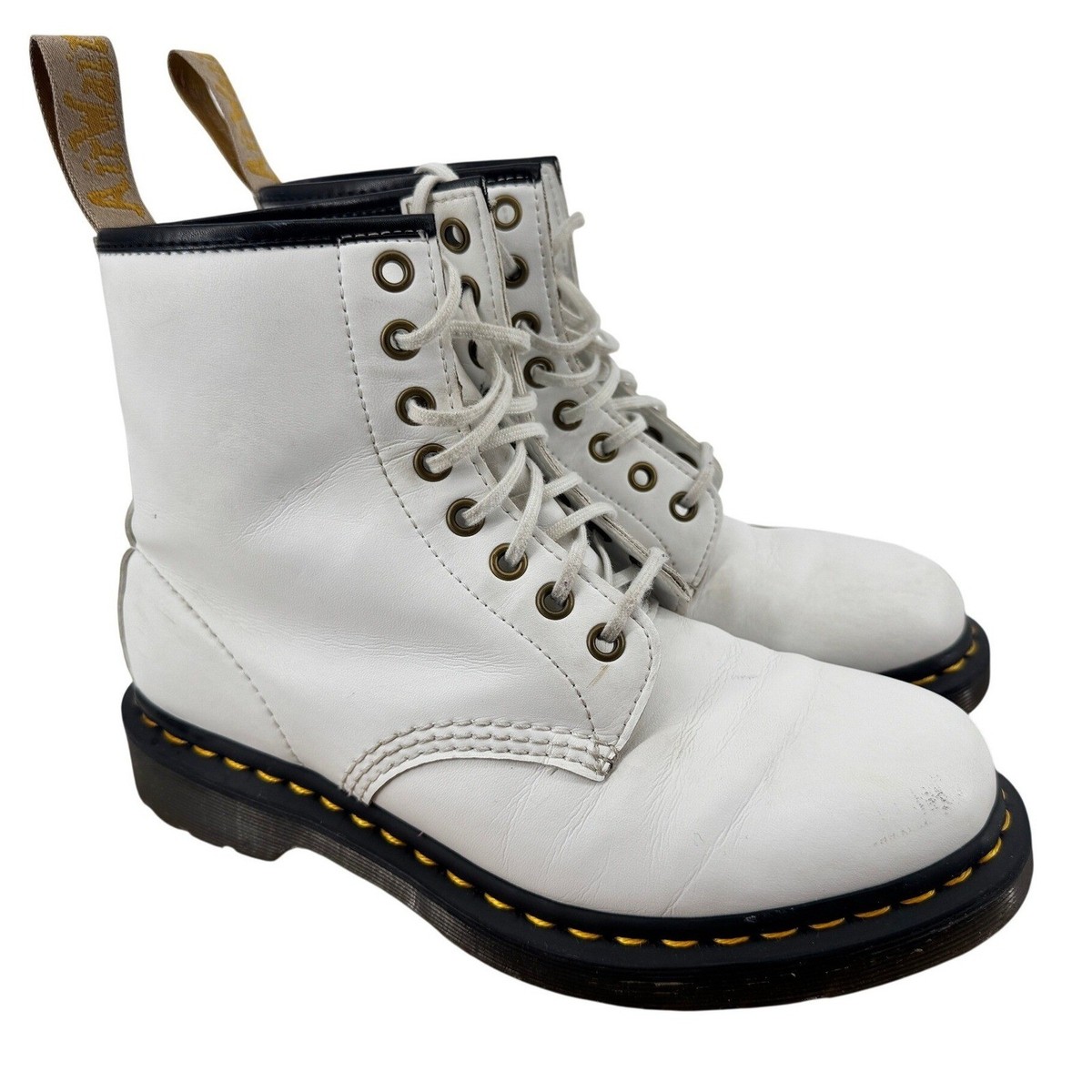 Dr Martens 1460 Smooth Leather Ankle Boots White Size 7  display picture 2