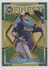 2022 Topps Finest Flashbacks Gold Refractor 17/50 Christian Yelich #157 0m4q