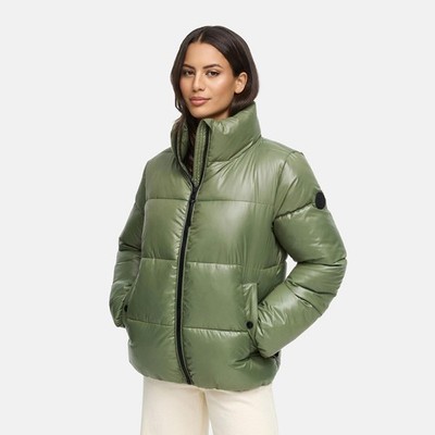 Marikoo Damen Winter Steppjacke Glanzoptik Puffer Jacket Shine Finish warm N071