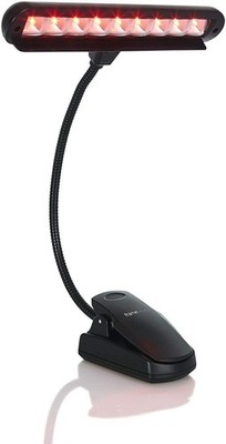Gator Frameworks GFWMUSLEDR Clip-on Red LED Music Lamp with Adjustable Neck