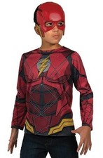 Flash Shirt Mask Justice League Superhero Fancy Dress Halloween Child Costume