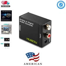 RCA Analog to Digital Optical Toslink Coaxial Audio Converter Adapter with Op...