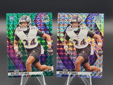 2025 Mosaic Rookie Malaki Starks #347 Green Mosaic & Silver Mosaic Prizm Ravens