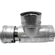 Newly Designed 3" Dura-Vent Pellet Vent Pro, Tee & Clean-Out Tee Cap With Push B