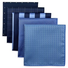 5 Pack Men Pocket Squares Set 12.6 Inch Formal Handkerchiefs Suits Assorted