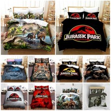 Image of Jurassic Park Dinosaurs World Kids Quilt Duvet Donna Cover Bed Set Single Double