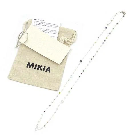 OFF WHITE Accappatoio nido ordine speciale Mikia collana lunga multipietra bianco sporco 015241 0139 20