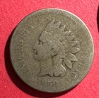 1859 US Indian Head Cent! Copper Nickel Variety! 1st Year Issue! Old US Coin!