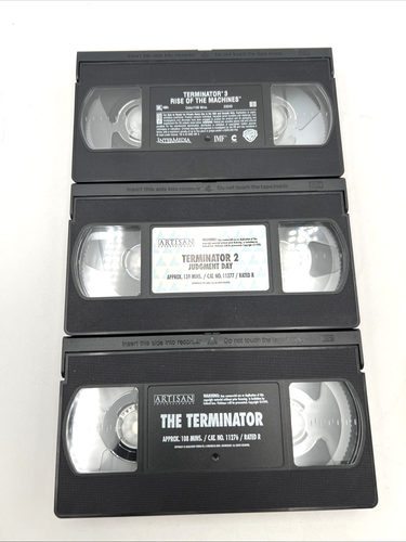 Terminator 1 2 3 Movie Trilogy Judgment Day Rise Of Machines VHS Tape Lot - Picture 5 of 8