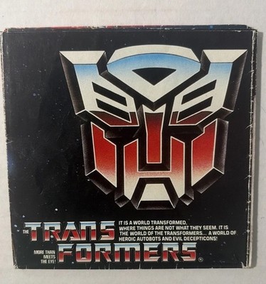 Transformers G1 1985 Catalog Folder Brochure Insert Paperwork