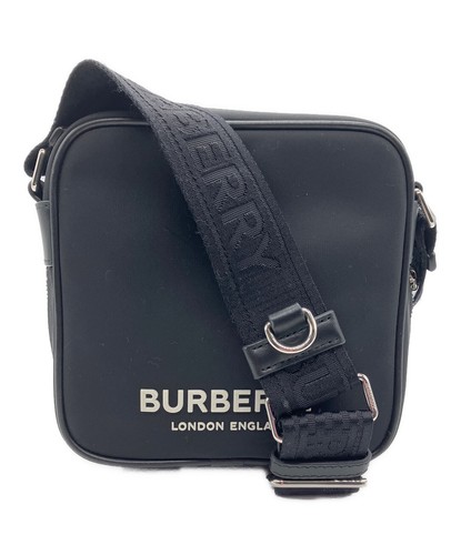 BURBERRY 8066111 Shoulder Bag Logo Silver Hardware Black from Japan