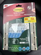 Command Indoor Outdoor Light Clips, 50 Clip Pack with 56 Adhesive Strips 0.30 per strip