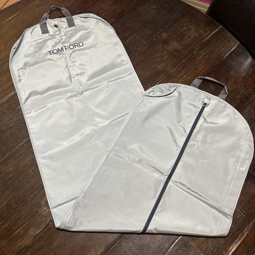 Tom Ford Gray Zippered Garment Bag 2 Handles 78x23.5x3” Extra Long