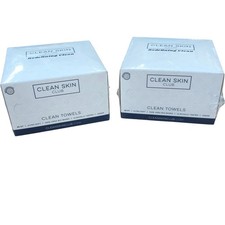 Clean Skin Club Clean Towels 25 Count Ultra Soft Biodegradable Vegan Two Boxes