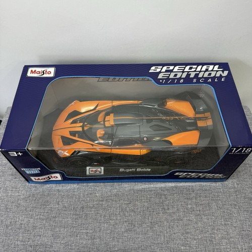 Maisto 1:18 Scale Bugatti Bolide Super Car Special Edition - Orange/Black READ - Picture 4 of 11