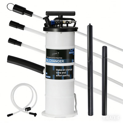 6.5L Oil Extractor Pump Pneumatic/Manual Oil Extractor Automotive Fluids Blue