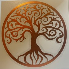 Tree Of Life Sticker Decal Car Window Yoga Zen Rose Gold Copper Metallic 3x3