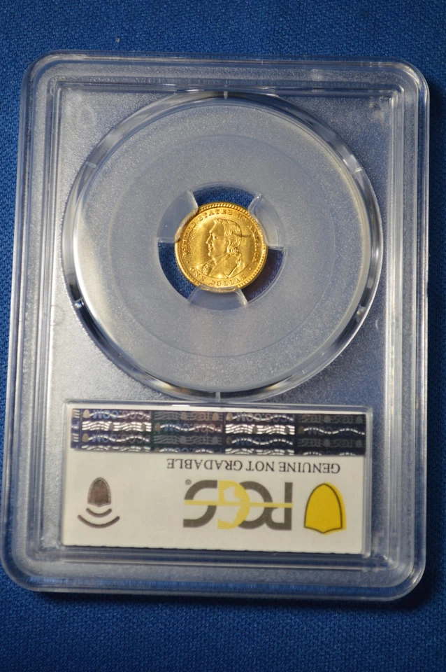 1905 $1 Lewis & Clark Exposition Gold Dollar NGC UNC Details - Image 3 of 4