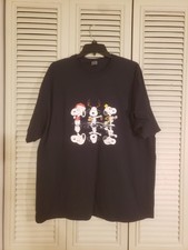 Peanuts - Snoopy Christmas Black T-Shirt Size 2XL
