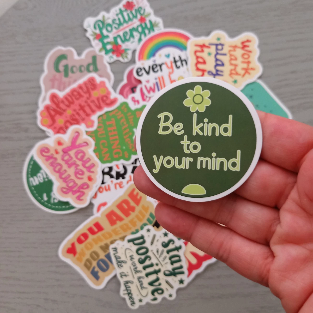 25pc Positive Encouragement Stickers Scrapbook Craft AUS Free Postage D