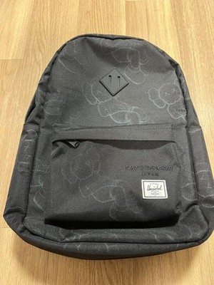 KAWS Herschel Supply HOLIDAY JAPAN Backpack logo zip color black fashion goods