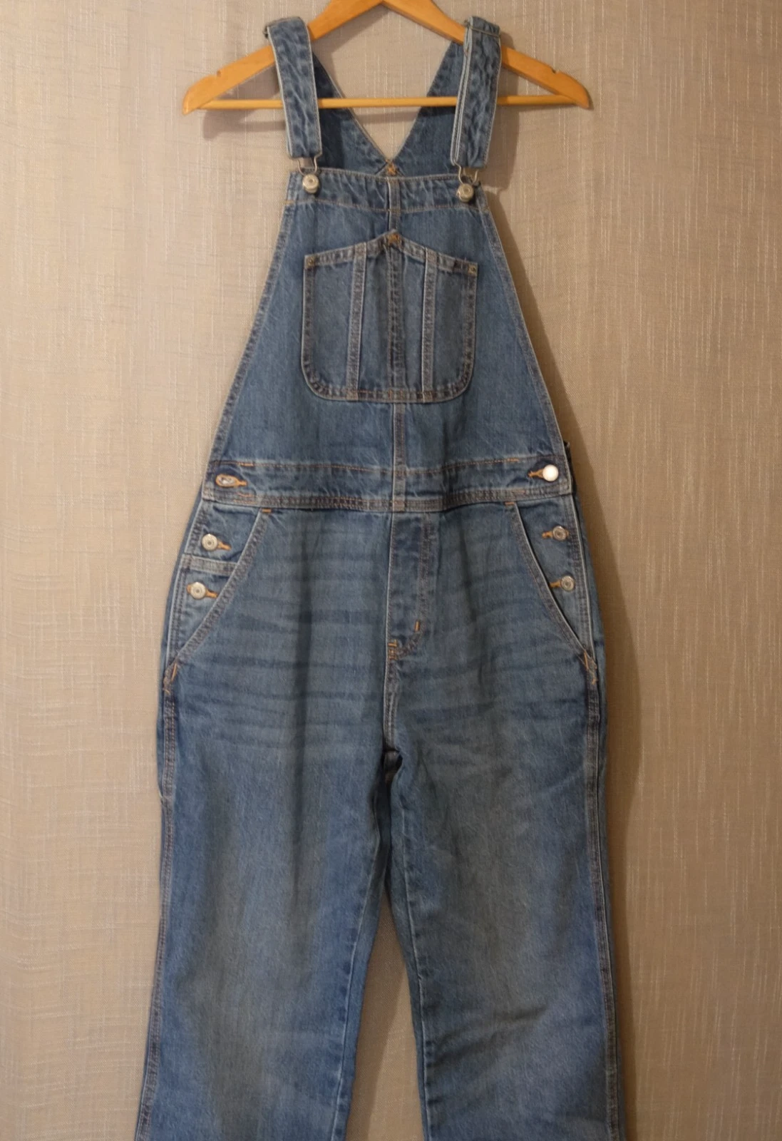 Nwot! Old Navy Overalls Blue Denim Jumpsuit 100% Cotton Women's 8 #H96-107