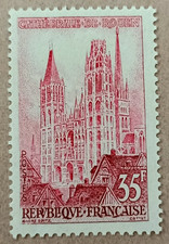 5D1-Timbre France YT 1129 neuf * année 1957 "cathédrale de rouen"