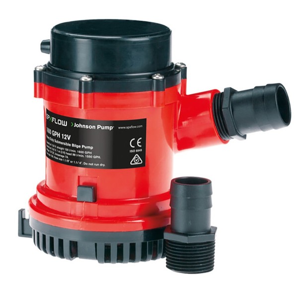 "Johnson Pump 1600 Gph Bilge 1-1/8 \" Schlauch 12V 16004-00 Boot Segelboot Marine"-image