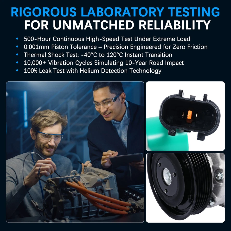 Compresor de aire acondicionado para Kia Sorento 2011-2015 Hyundai Santa Fe 2013-2018 198376 NUEVO Foto 4 de 4