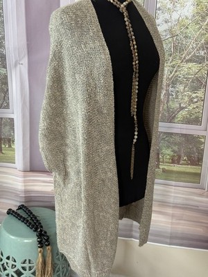 She & Sky Long Duster Sweater, One Size, NWT 