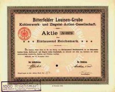 Bitterfelder Louisen Grube Kohlenwerk Ziegelei 1910 Bitterfeld Sandersdorf Mark