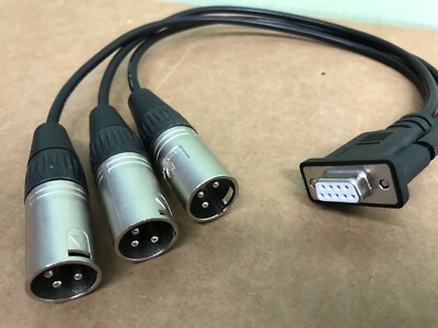 NEW DB9 Female to (3)-XLR Male Analog Audio Cable | eBay