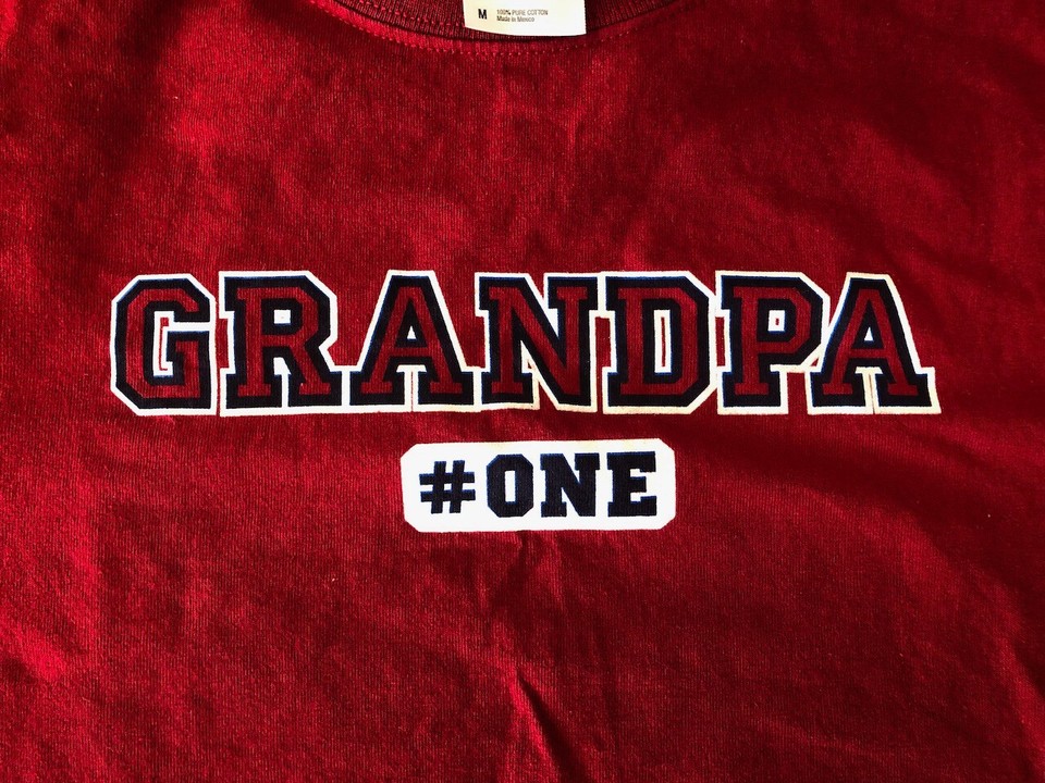 1 Grandpa gift number one Father's Day TShirt Medium New Never Worn