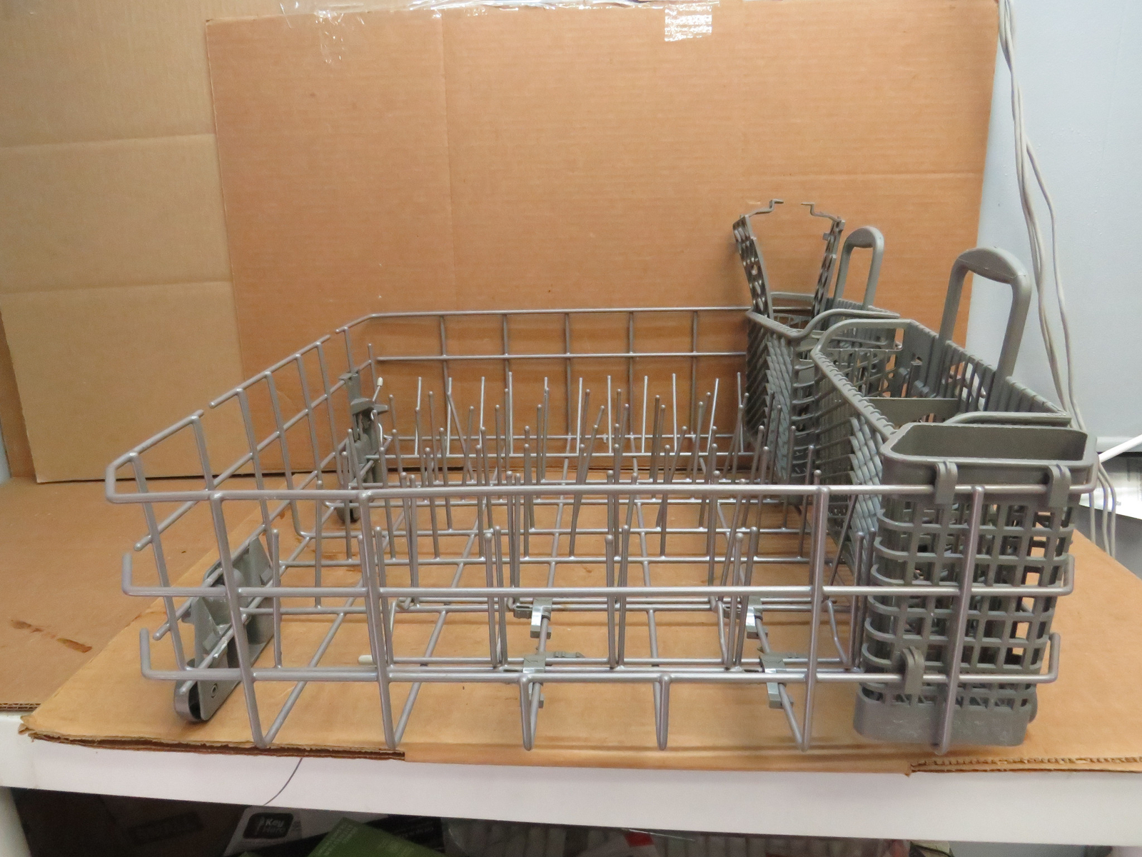 KitchenAid Dishwasher Lower Rack w/ Silverware Basket Part W10713334 W10482109 eBay