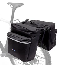 Cycling Bike Pannier Waterproof Large Capacity 34L Bike Rear Rack Saddle Bag US