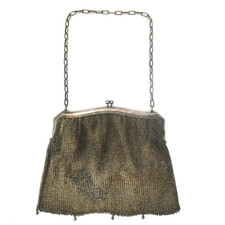 WMF Theatertasche Straußenmark Alpacca Versilbert 1910-1920 Jugendstil Art Deco