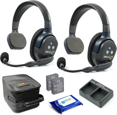UL2S Ultralite Full Duplex Wireless Headset Communication for 2 Users - 2 Single