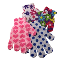 6 Pack Exfoliating Bath Gloves – Spa Shower Scrub Mitts for Body Cleansing